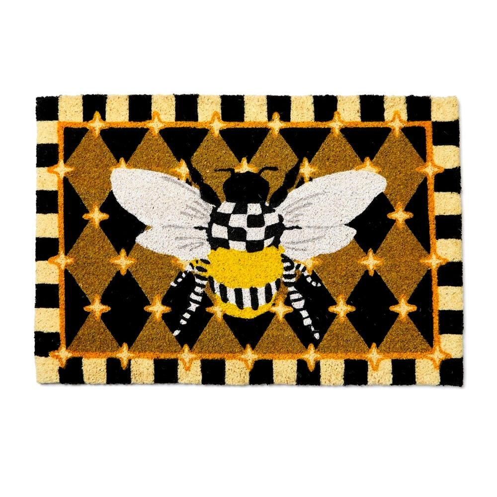 Brand New Mackenzie-Childs Honeycomb with Bees Entrance Mat NEW